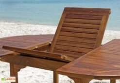 Salon De Jardin En Bois De Teck – 1 Table 170 Cm Et 6 Chaises -Hevea Jardin Magasin salon jardin teck huile c6 2