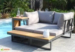 Salon De Jardin 4 Places En Aluminium Et Bois D’Acacia Tokyo 9 Salon De Jardin 4 Places En Aluminium Et Bois D’Acacia Tokyo -Hevea Jardin Magasin salon tokyo 02