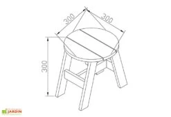 Axi Table Pour Enfant En Bois De Hemlock + Tabourets -Hevea Jardin Magasin table enfant bois hemlock tabourets 4