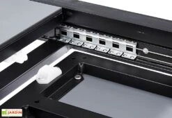 Salon De Jardin HPL Star : Table Extensible + 8 Fauteuils + 4 Chaises 11 Salon De Jardin HPL Star : Table Extensible + 8 Fauteuils + 4 Chaises -Hevea Jardin Magasin table extensible aluminium bali noir systeme coulissant 1