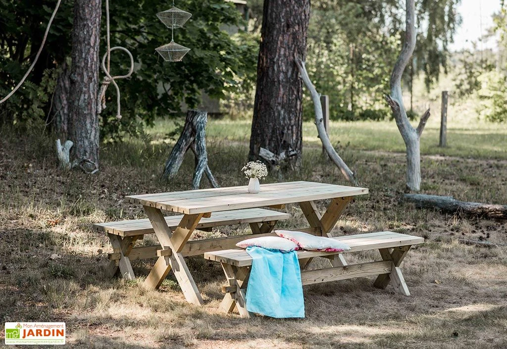 Table De Pique-nique En Bois Autoclave 177 Cm – Riga 1 Table De Pique-nique En Bois Autoclave 177 Cm – Riga