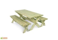 Table De Pique-nique En Bois Autoclave 177 Cm – Riga 6 Table De Pique-nique En Bois Autoclave 177 Cm – Riga -Hevea Jardin Magasin table forestiere pique nique bois autoclave ekju 253500