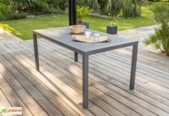 Table De Jardin Miami En Aluminium Gris Anthracite â 160 X 90 Cm