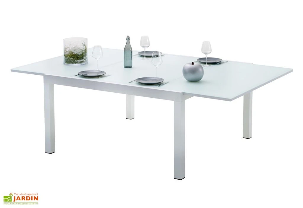 Table De Jardin Extensible WhiteStar En Aluminium Et Verre 2 Table De Jardin Extensible WhiteStar En Aluminium Et Verre â Image 2