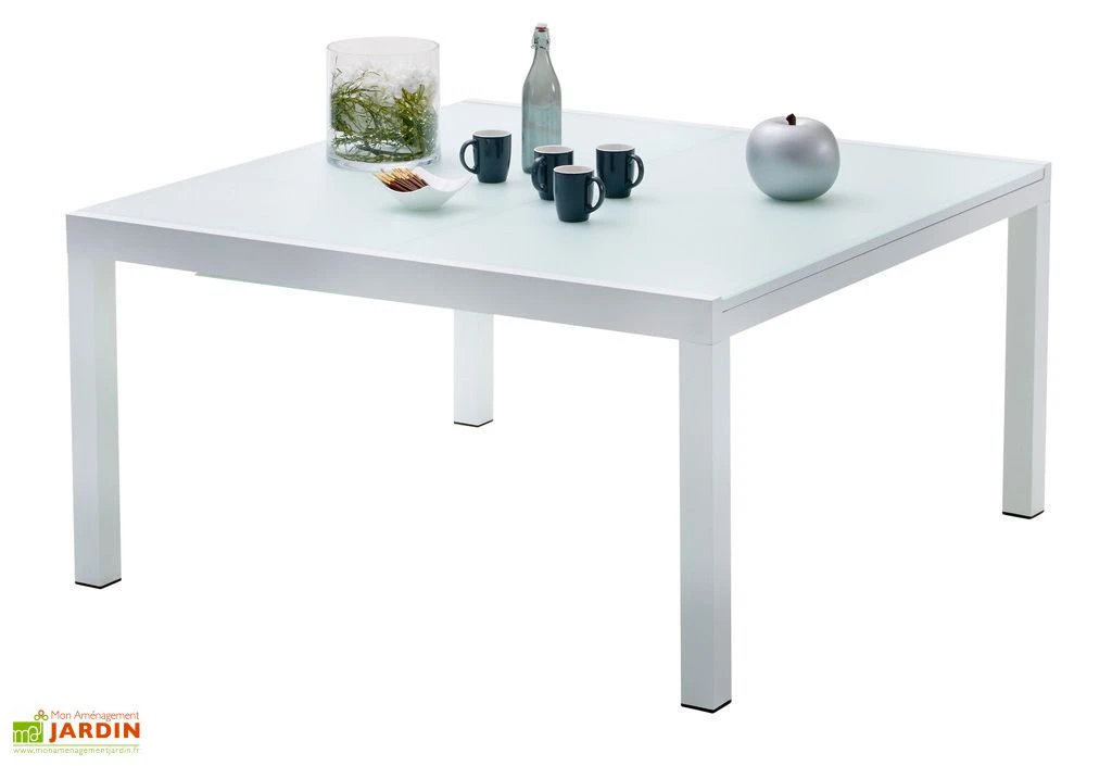 Table De Jardin Extensible WhiteStar En Aluminium Et Verre 1 Table De Jardin Extensible WhiteStar En Aluminium Et Verre