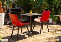 Table De Jardin Pliable En Aluminium Et HPL Sophie Bistro 68 X 68 Cm