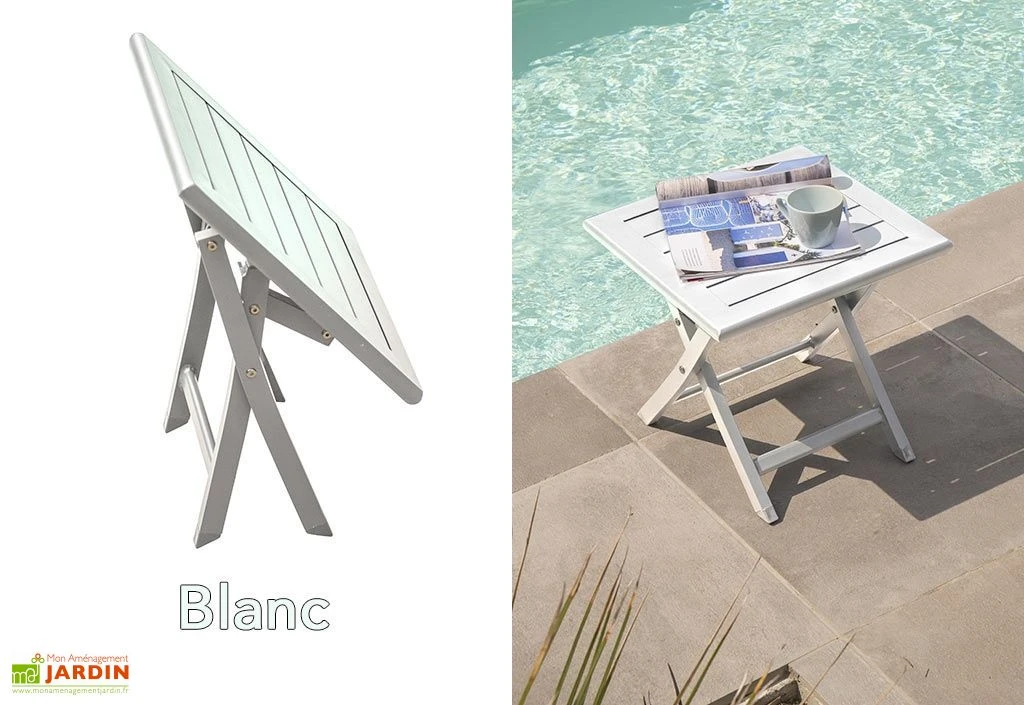 Table Basse De Jardin Pliante En Aluminium 43 Cm (pls Coloris) 4 Table Basse De Jardin Pliante En Aluminium 43 Cm (pls Coloris) – Image 4