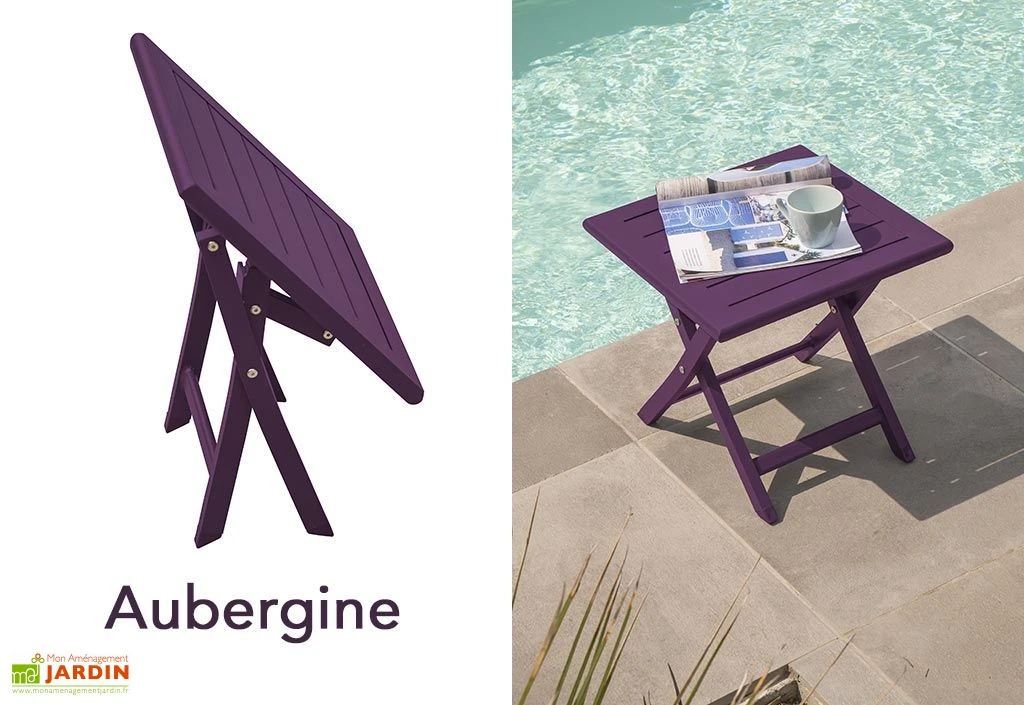 Table Basse De Jardin Pliante En Aluminium 43 Cm (pls Coloris) 3 Table Basse De Jardin Pliante En Aluminium 43 Cm (pls Coloris) – Image 3