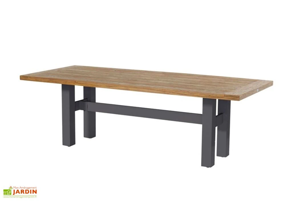 Table De Jardin Bois De Teck Et Aluminium Sophie Yasmani Teak 240 Cm 1 Table De Jardin Bois De Teck Et Aluminium Sophie Yasmani Teak 240 Cm