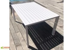 Table De Jardin Extensible En Aluminium Manuela - 100/151 Cm -Hevea Jardin Magasin table jardin extensible aluminium blanc