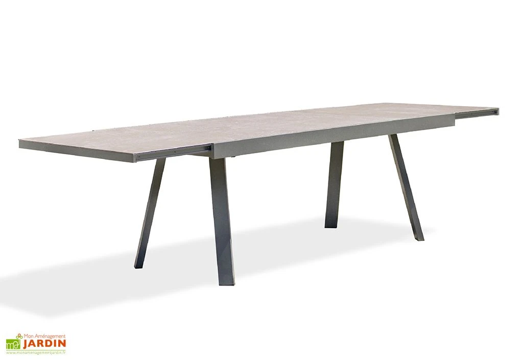Table De Jardin Extensible Aluminium Et Céramique Stockholm 200/300 Cm 6 Table De Jardin Extensible Aluminium Et Céramique Stockholm 200/300 Cm – Image 6