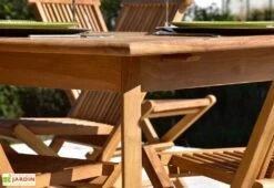 Table De Jardin Extensible En Bois De Teck Massif Tahiti 180/240 Cm -Hevea Jardin Magasin table jardin extensible bois teck massif tahiti 180 240 cm 1
