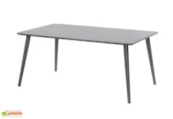 Ensemble Repas De Jardin 4 Personnes En Aluminium Et Résine Jill -Hevea Jardin Magasin table jardin jill anthracite