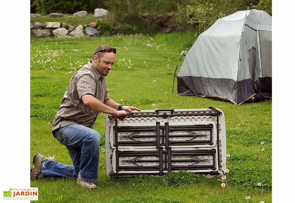 Table De Camping + 2 Bancs En PEHD Lifetime (107x 61x71cm) 5 Table De Camping + 2 Bancs En PEHD Lifetime (107x 61x71cm) – Image 5