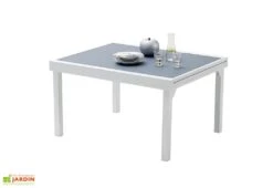 Table De Jardin Extensible En Verre Et Alu - Modulo 135/270 Cm