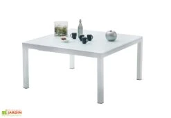 Salon De Jardin Carré WhiteStar : Table Extensible + 8 Fauteuils -Hevea Jardin Magasin table modulo carre whitestar 1