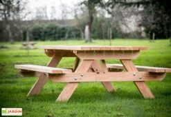 Table De Pique-Nique En Douglas 45 Mm 6 Places Munich -Hevea Jardin Magasin table pique nique bois 6places douglas munich 2