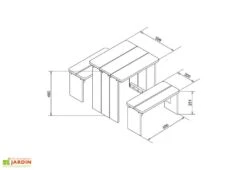 Axi Table De Pique-Nique Avec Bancs (45x80x45cm) -Hevea Jardin Magasin table pique nique bois axi