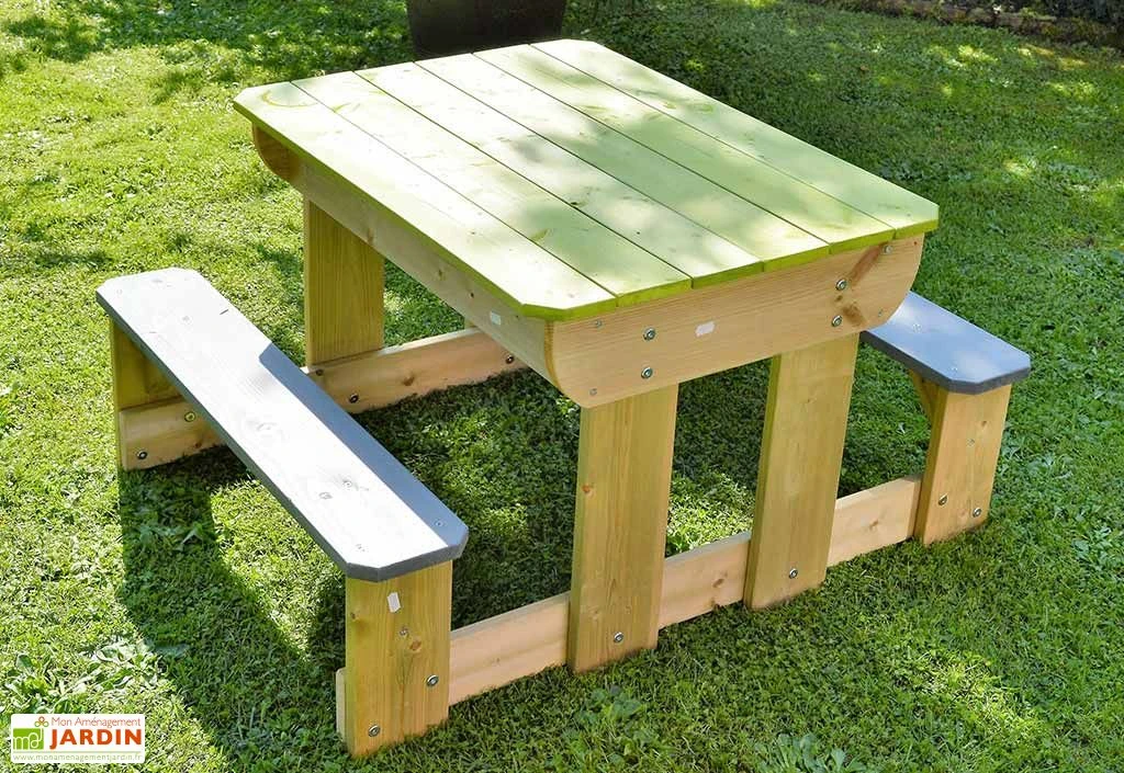 Table De Pique-nique Pour Enfant Avec Bac à Sable – 79 X 100 X 53 Cm 1 Table De Pique-nique Pour Enfant Avec Bac à Sable – 79 X 100 X 53 Cm