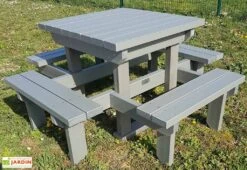 Table De Pique-nique En Composite Polymab Recyclé – 160 X 160 Cm