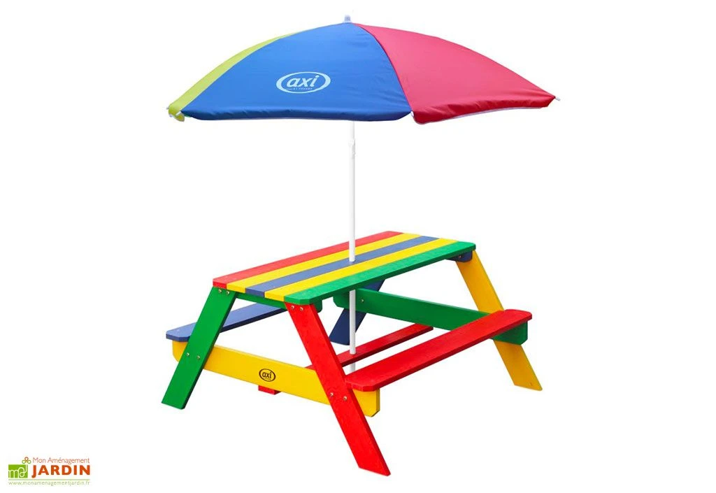 Axi Table De Pique-Nique Pour Enfant En Bois De Hemlock Nick + Parasol 2 Axi Table De Pique-Nique Pour Enfant En Bois De Hemlock Nick + Parasol – Image 2