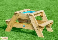 Table De Pique-nique En Bois Pour Enfant Avec Bac à Sable – Early Fun -Hevea Jardin Magasin table pique nique enfant 1