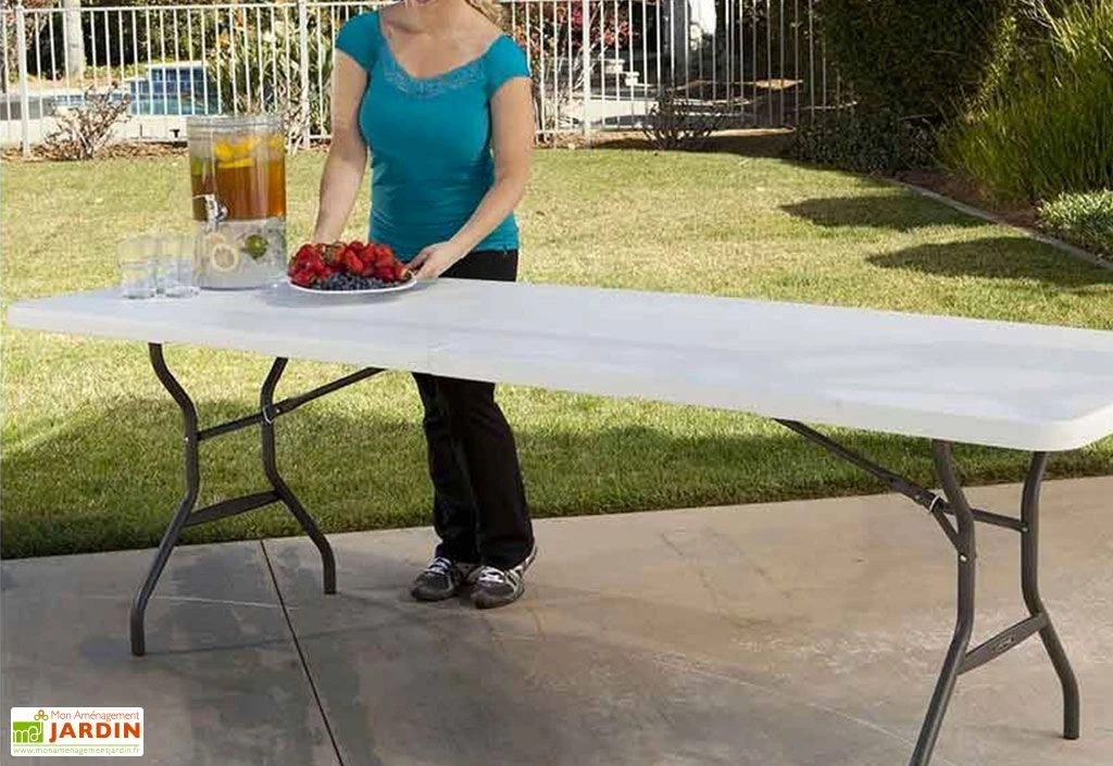 Lifetime Lot De 10 Tables Pliantes En Acier Et PEHD - 244 X 76 Cm 2 Lifetime Lot De 10 Tables Pliantes En Acier Et PEHD - 244 X 76 Cm – Image 2