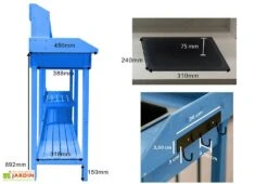Table De Rempotage En Bois Lasuré Bleu 117 X 45 Cm -Hevea Jardin Magasin table rempotage bois lasure bleu 117 x 45 cm 3