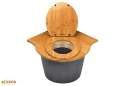 Toilette Sèche D’angle En épicéa Ou Douglas Pour Cabine Ventarèl - 62 X 62 X 42 Cm