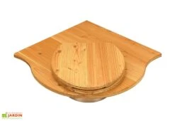 Toilette Sèche D’angle En épicéa Ou Douglas Pour Cabine Ventarèl - 62 X 62 X 42 Cm -Hevea Jardin Magasin toilettes seches angle douglas