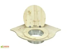 Toilette Sèche D’angle En épicéa Ou Douglas Pour Cabine Ventarèl - 62 X 62 X 42 Cm -Hevea Jardin Magasin toilettes seches en bois